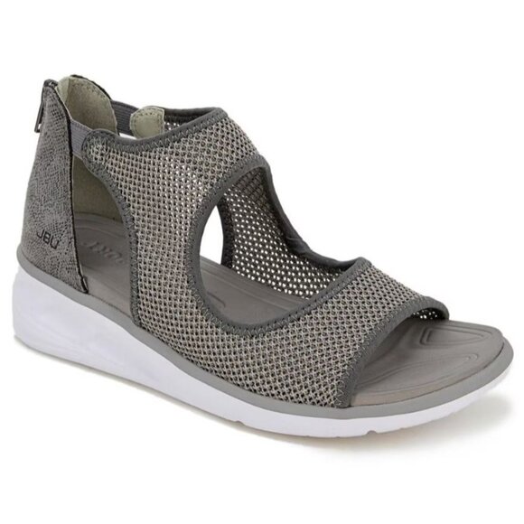 JBU Women's Margot Wide Sport Sandal in Light Gray Snake - Size 9.5 - Picture 1 of 9